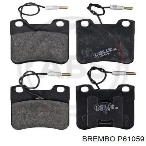 Колодки гальмівні передні, дискові P61059 Brembo