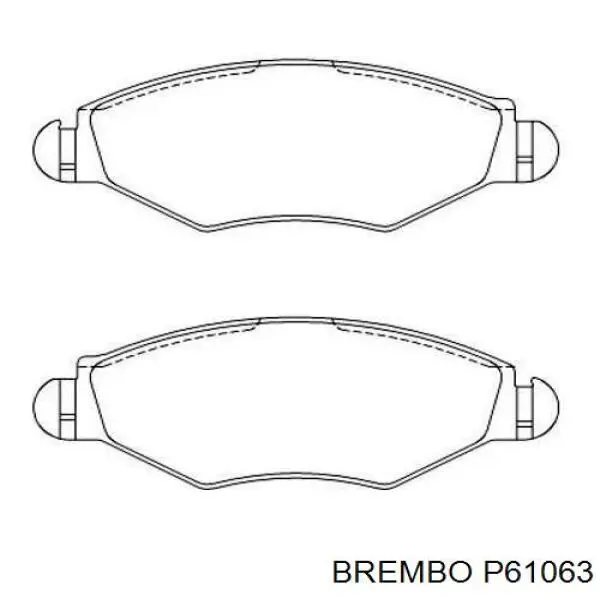 Передні тормозні колодки P61063 Brembo
