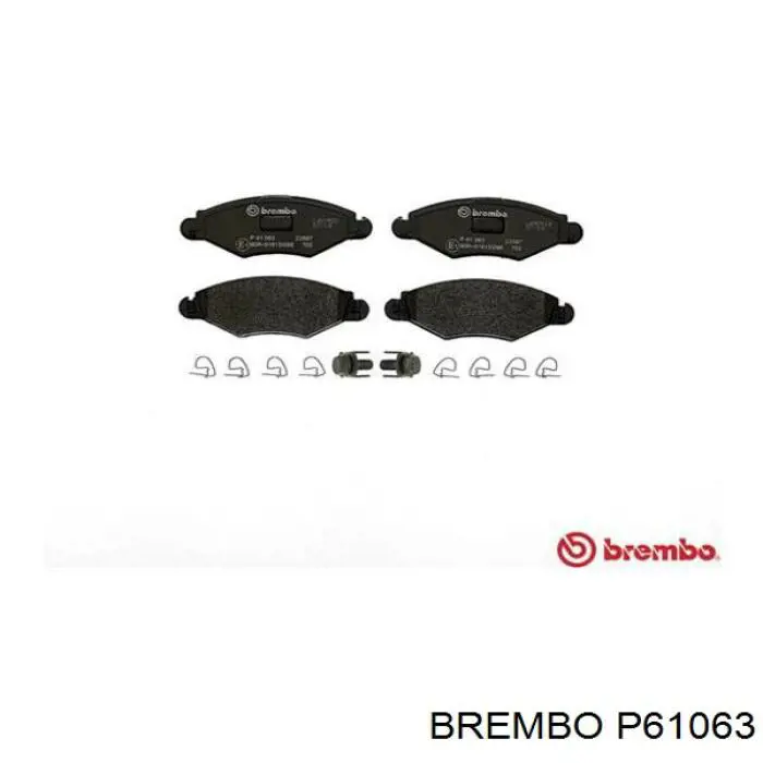Купити P61063 Brembo Колодки гальмівні передні, дискові