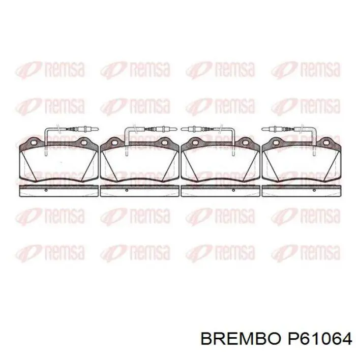 P61064 Brembo Передні гальмівні колодки