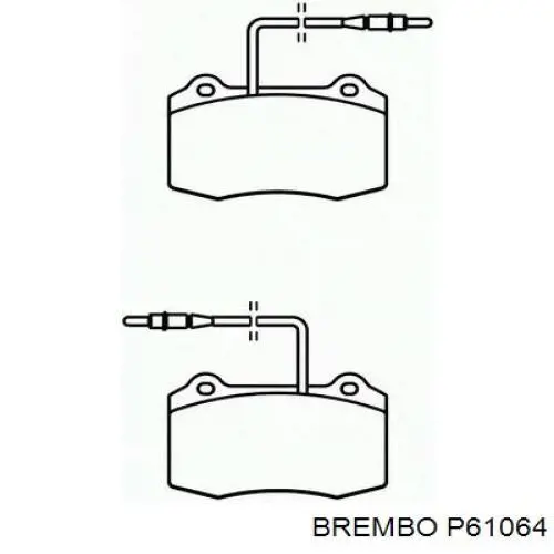 Гальмівні колодки Brembo P61064 ціна, від 24.86 USD