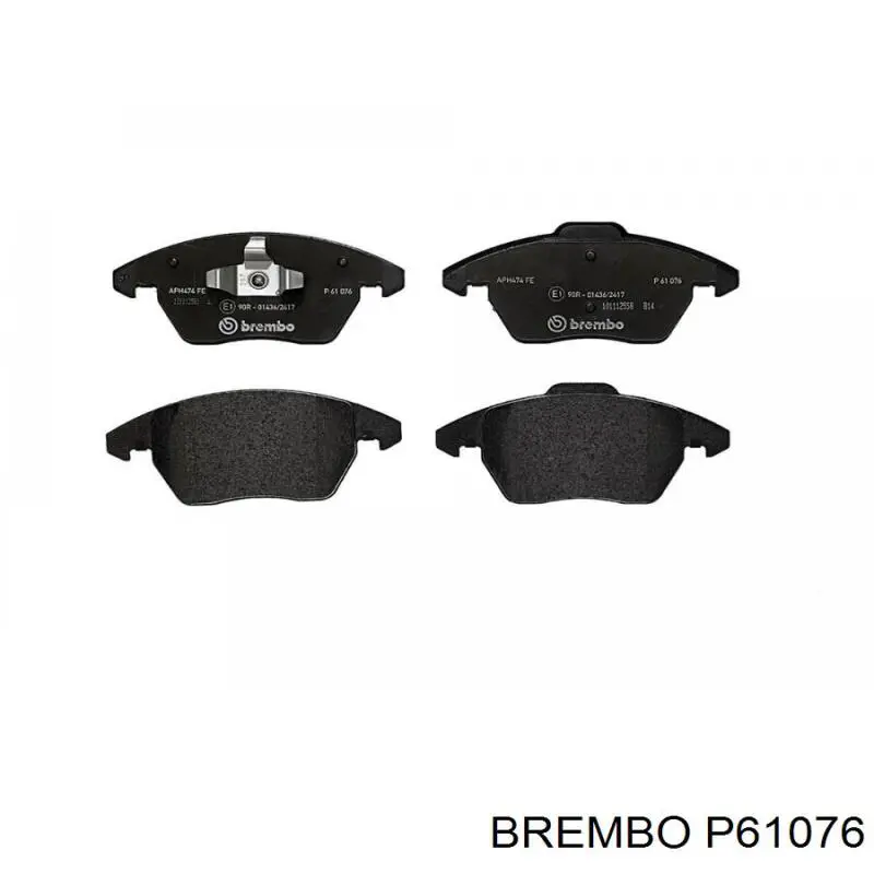 P61076 Brembo колодки гальмівні передні, дискові