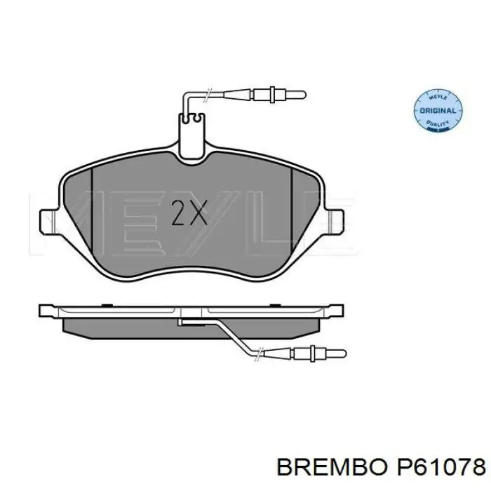 Передні тормозні колодки P61078 Brembo
