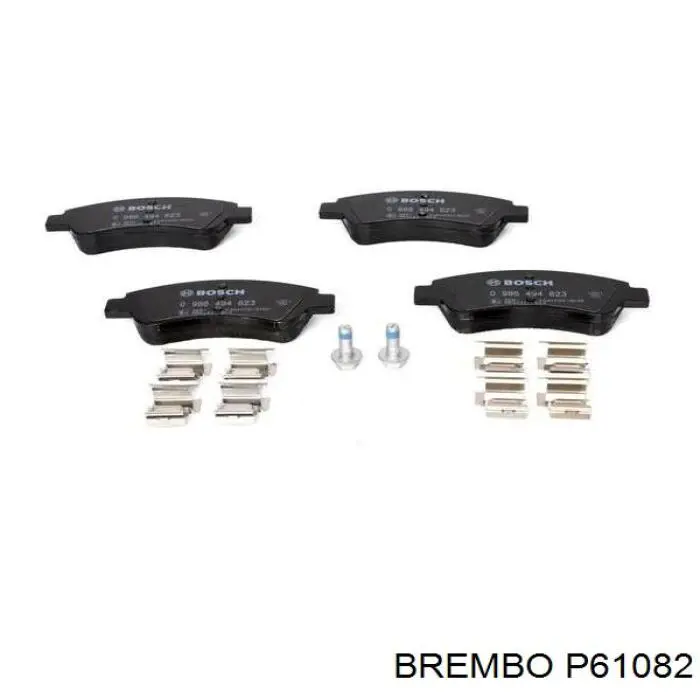 P61082 Brembo колодки гальмівні передні, дискові