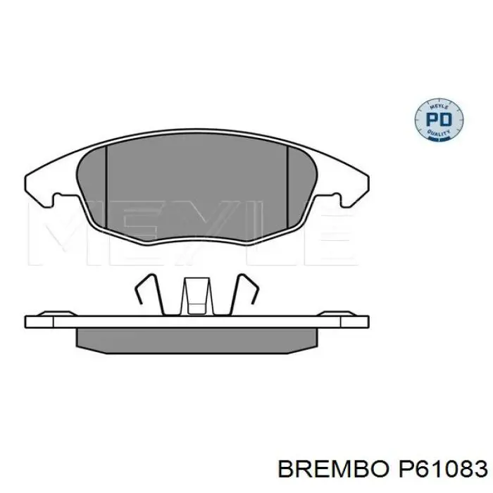 Купити P61083 Brembo Колодки гальмівні передні, дискові