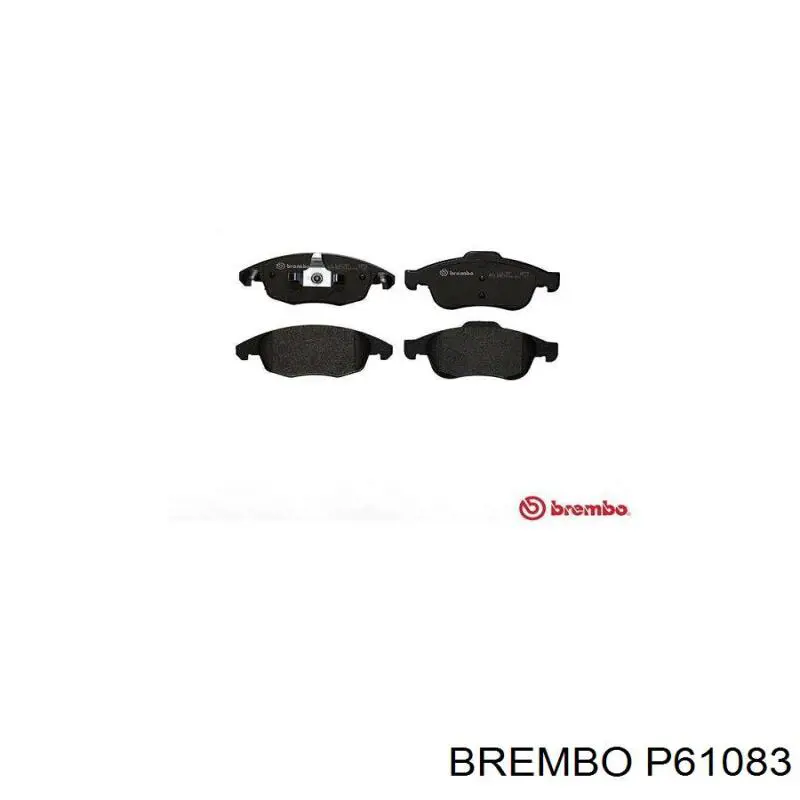 P61083 Brembo колодки гальмівні передні, дискові