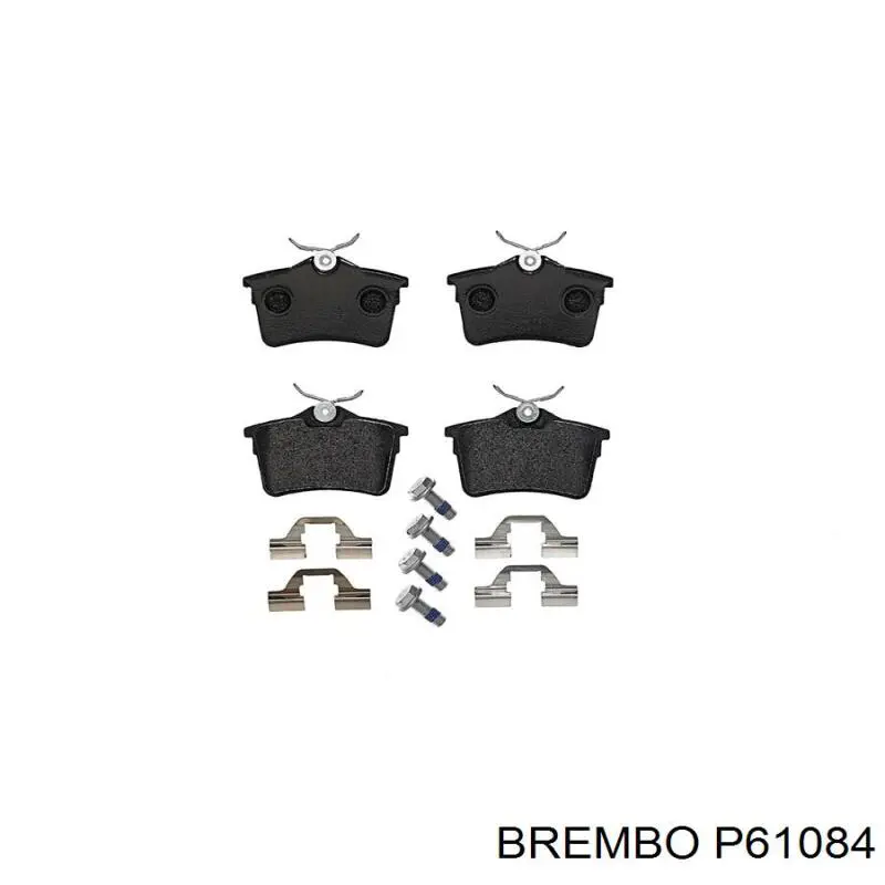 P61084 Brembo колодки гальмові задні, дискові