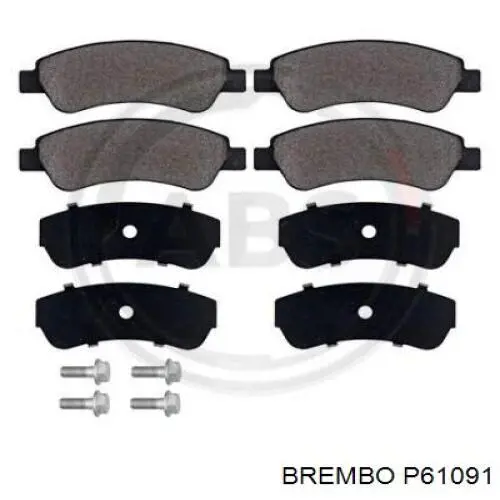 Задні гальмівні колодки P61091 Brembo