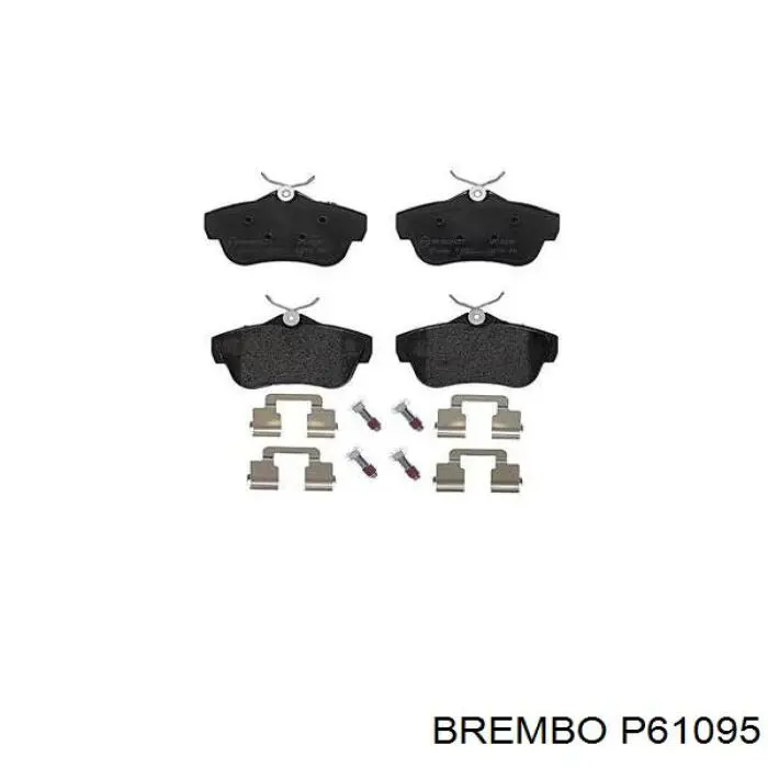 P61095 Brembo колодки гальмові задні, дискові