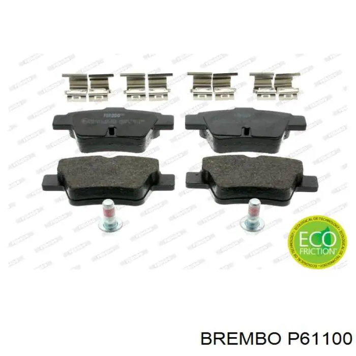 Купити P61100 Brembo Задні колодки