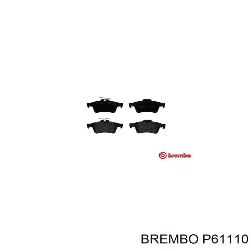 Купити P61110 Brembo Задні колодки
