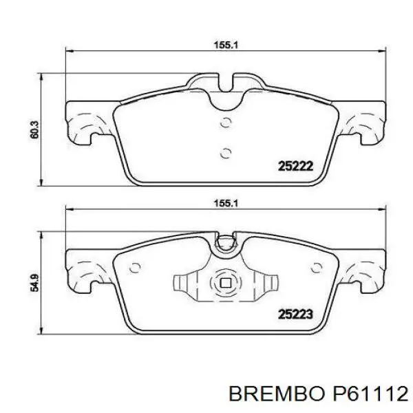 P61112 Brembo Передні гальмівні колодки