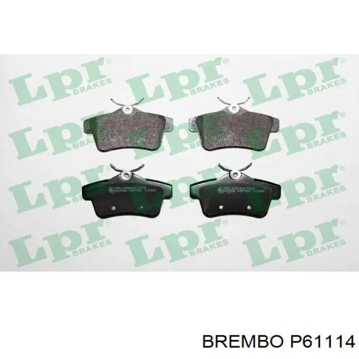 Колодки гальмові задні, дискові P61114 Brembo