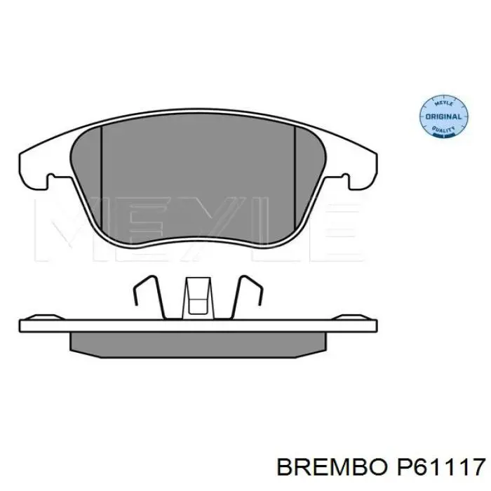 Купити P61117 Brembo Колодки гальмівні передні, дискові