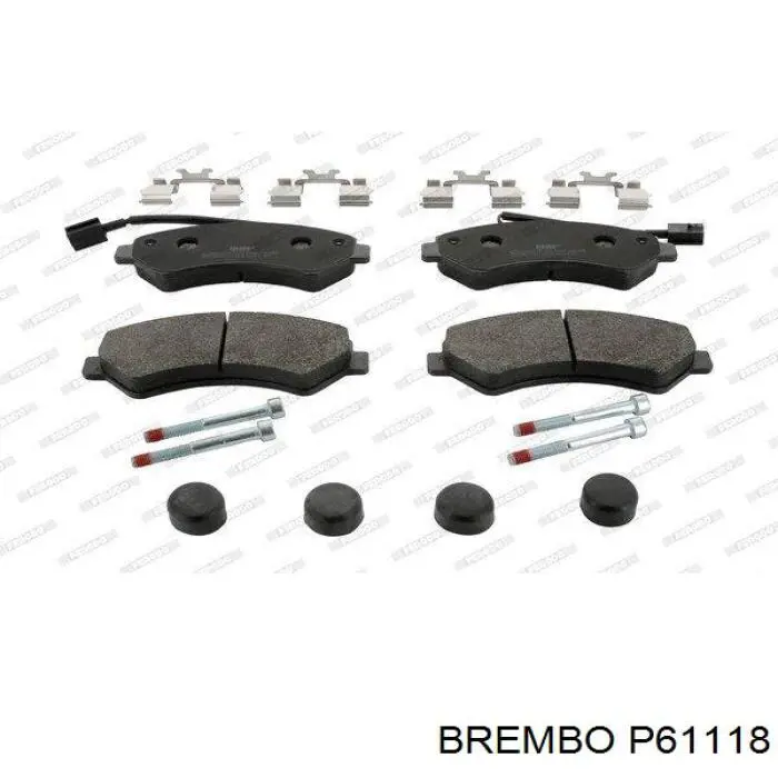 Купити P61118 Brembo Колодки гальмівні передні, дискові