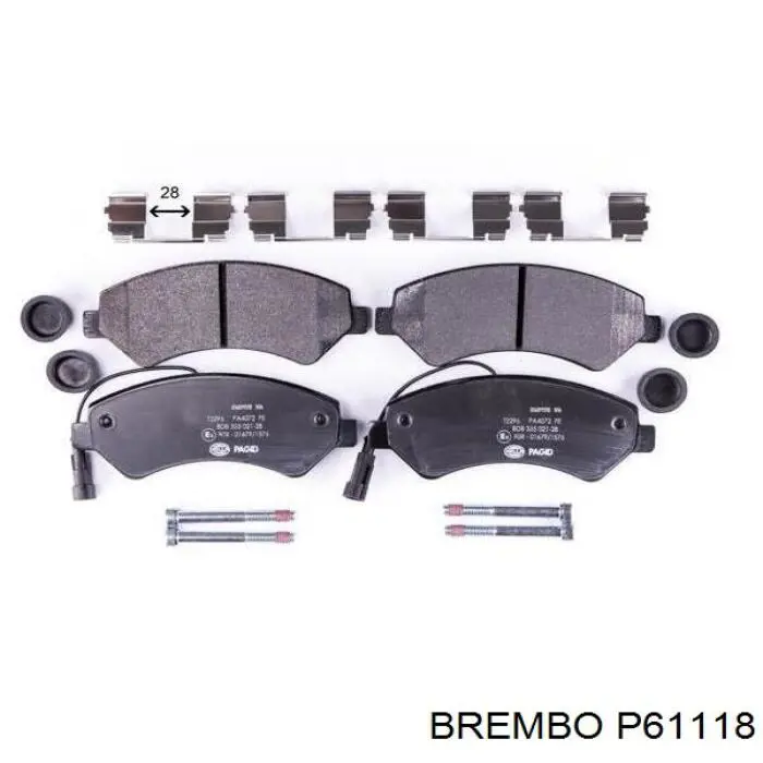 P61118 Brembo Передні гальмівні колодки
