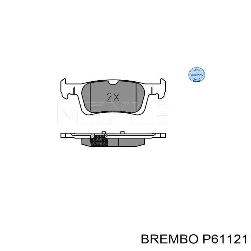 Задні гальмівні колодки Brembo P61121 ціна, від 26.96 USD