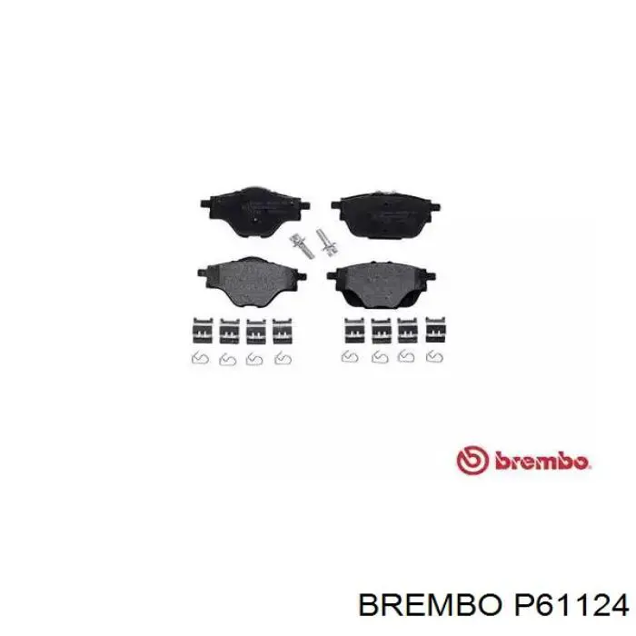 Колодки гальмові задні, дискові P61124 Brembo