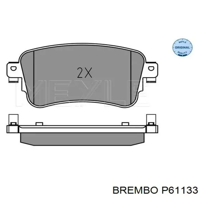 Купити P61133 Brembo Задні колодки