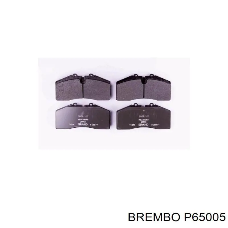 P65005 Brembo колодки гальмівні передні, дискові
