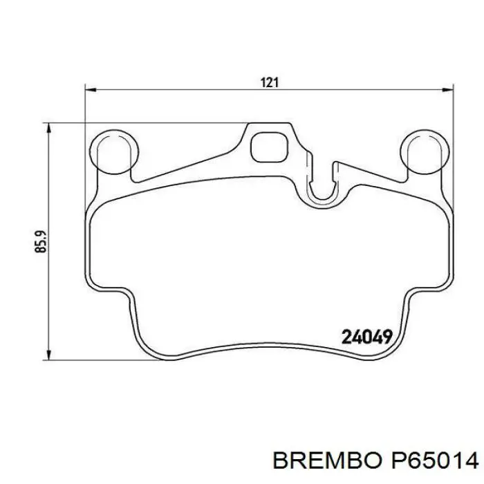 P65014 Brembo колодки гальмівні передні, дискові