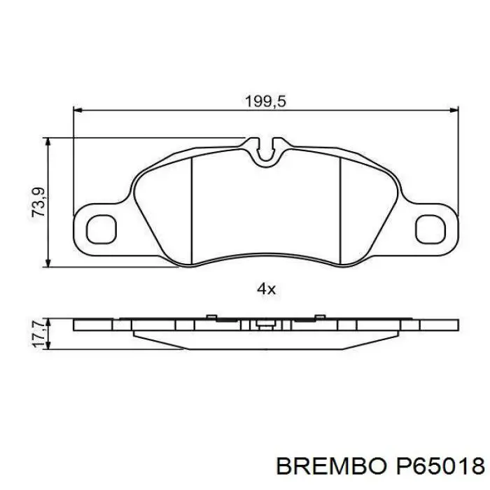 Передні тормозні колодки P65018 Brembo