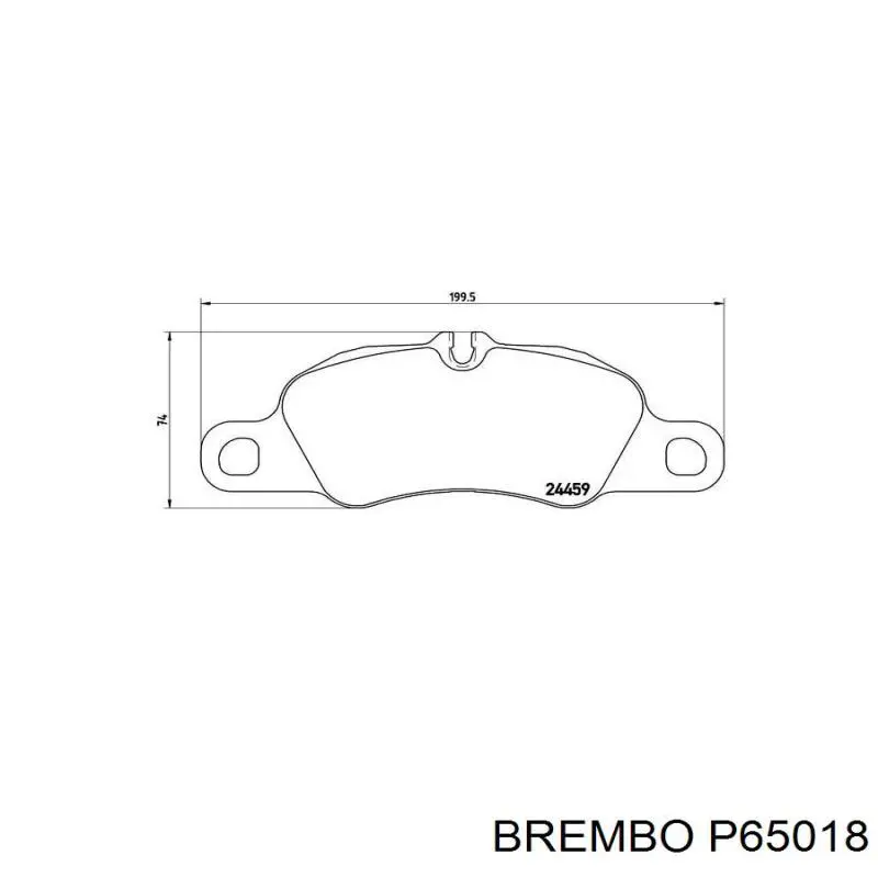 Колодки гальмівні передні, дискові P65018 Brembo