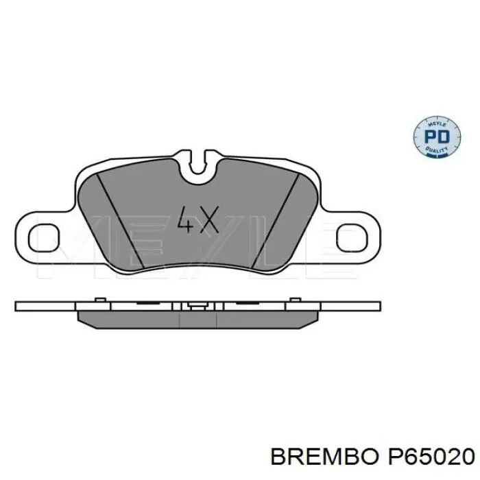 Задні гальмівні колодки P65020 Brembo