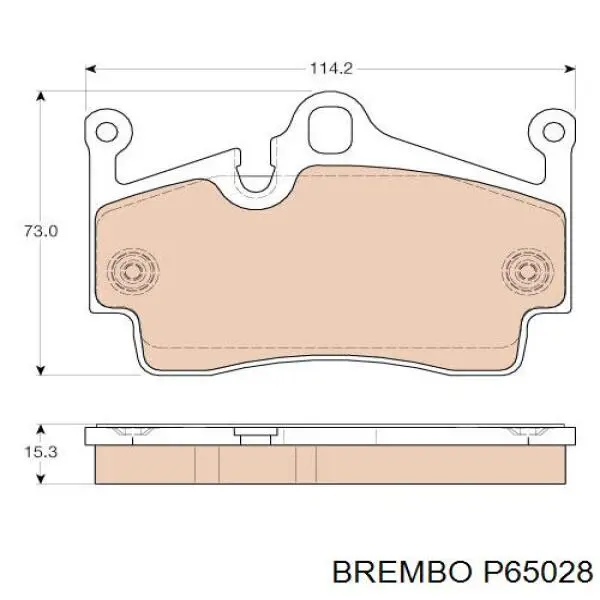 Задні гальмівні колодки P65028 Brembo