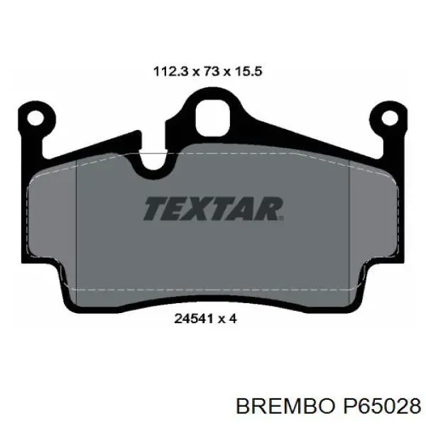Купити P65028 Brembo Задні колодки
