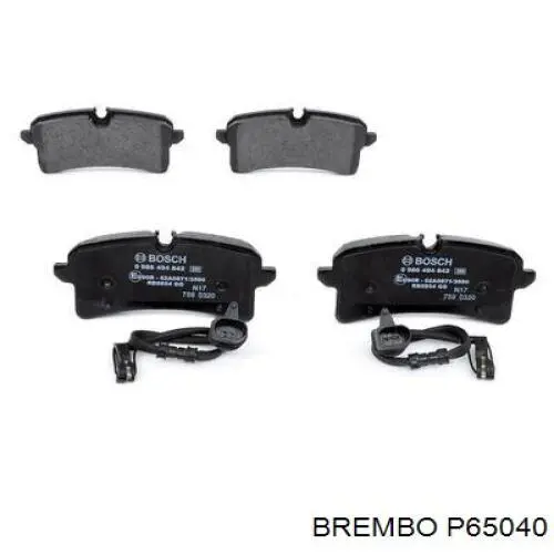 Колодки гальмові задні, дискові P65040 Brembo