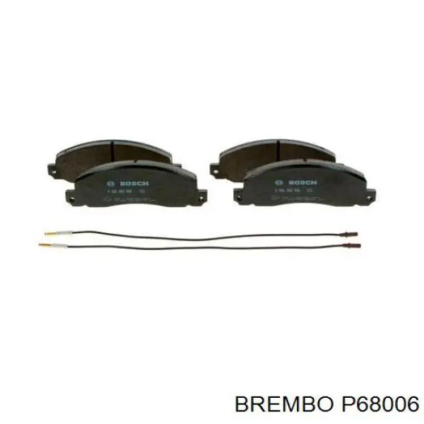 P68006 Brembo колодки гальмівні передні, дискові