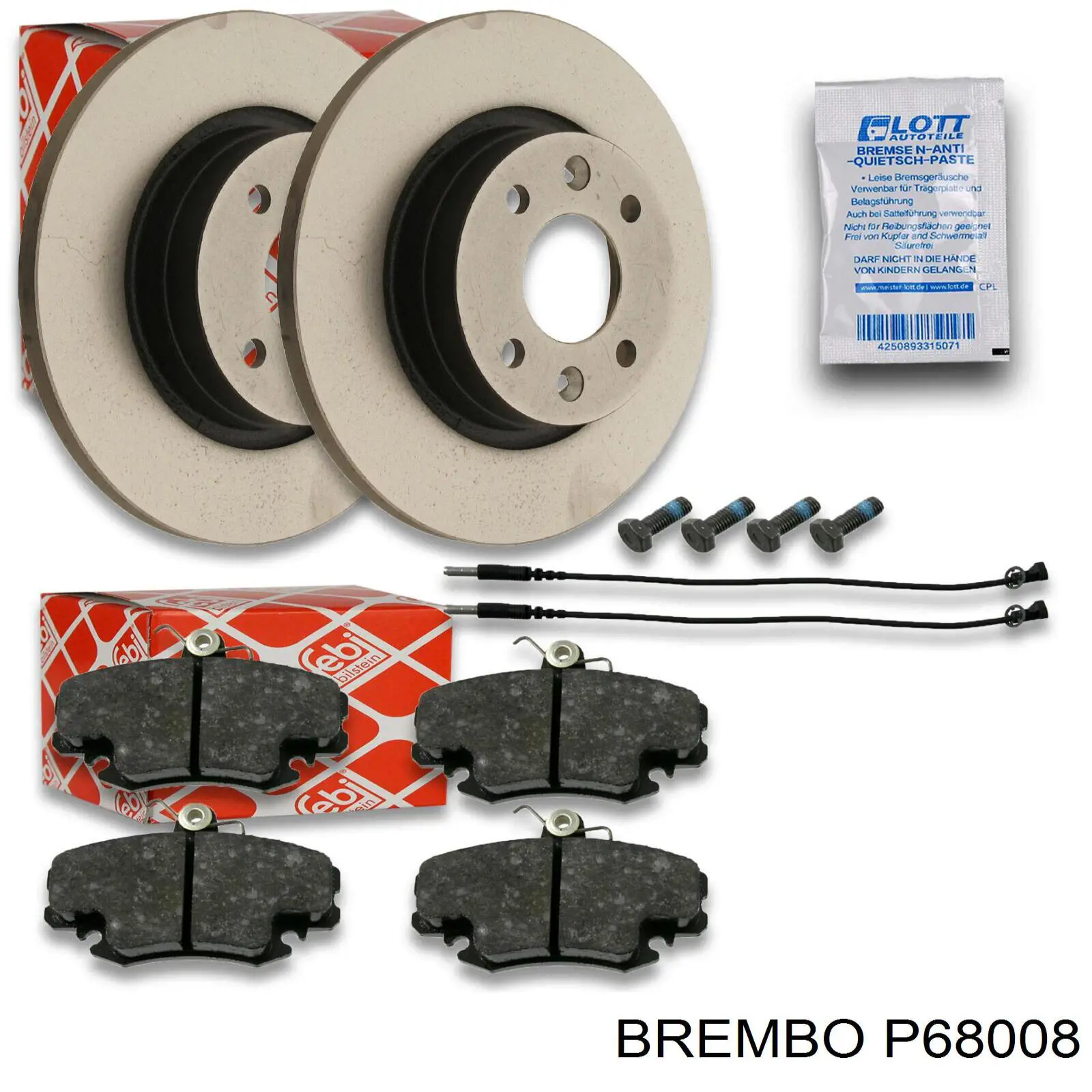 Передні тормозні колодки P68008 Brembo