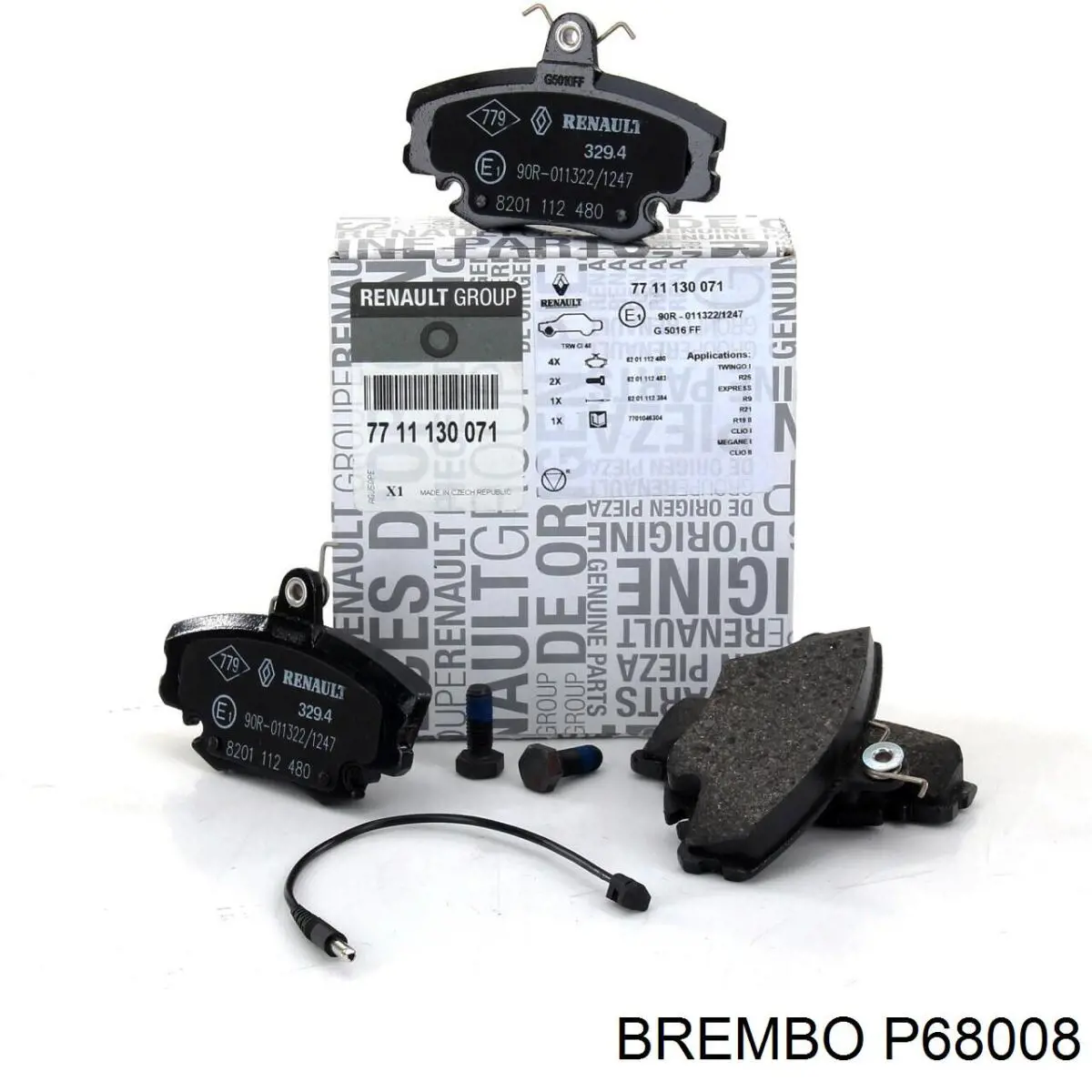 P68008 Brembo Передні гальмівні колодки