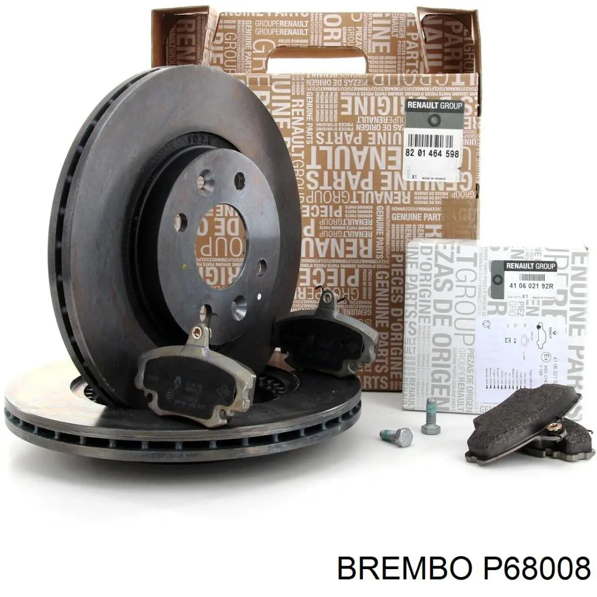 P68008 Brembo колодки гальмівні передні, дискові