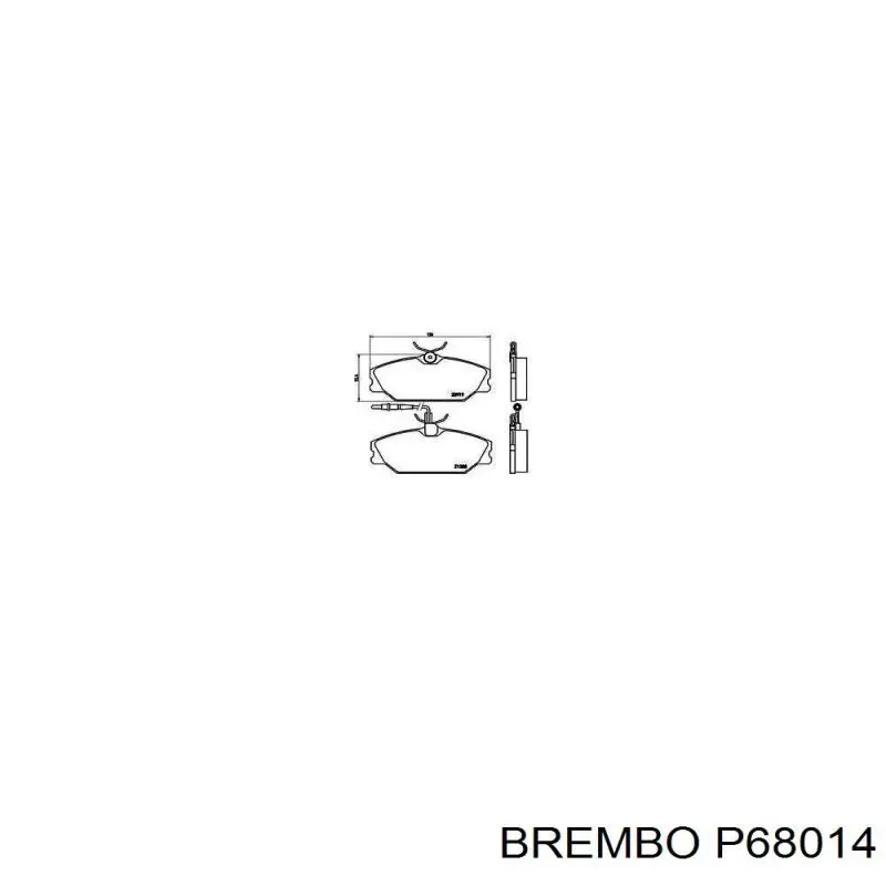 P68014 Brembo колодки гальмівні передні, дискові