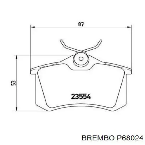 Задні гальмівні колодки P68024 Brembo