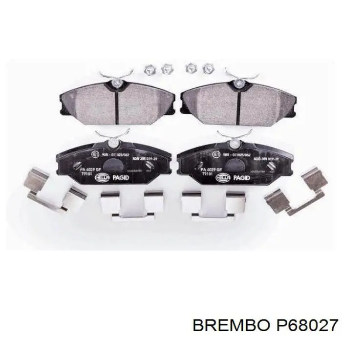Купити P68027 Brembo Колодки гальмівні передні, дискові