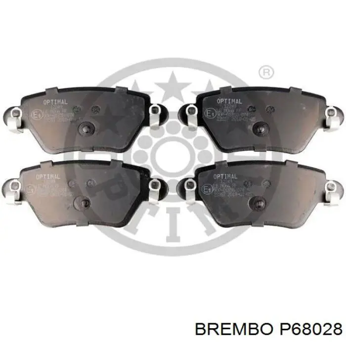 Купити P68028 Brembo Задні колодки