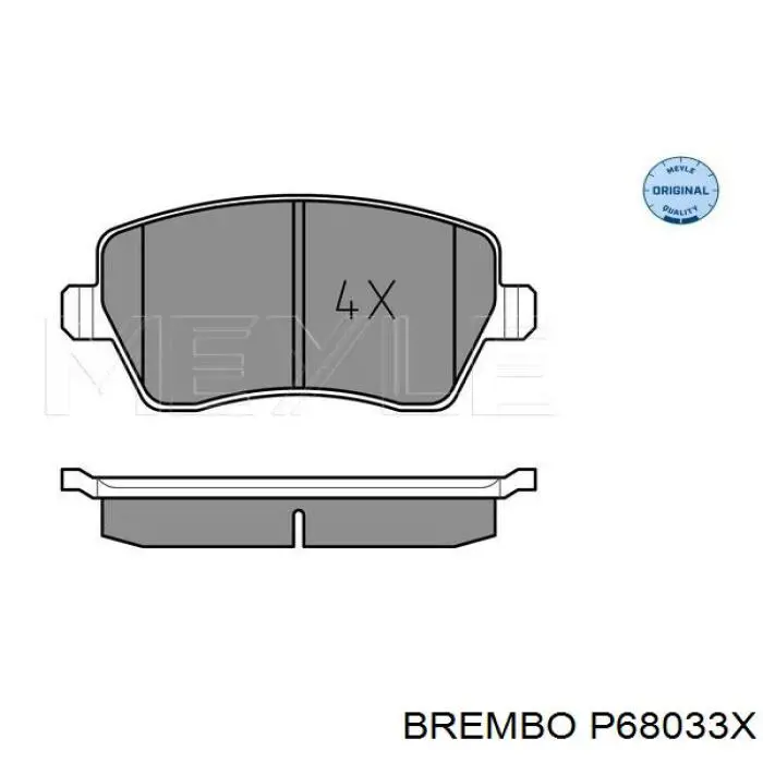 Гальмівні колодки Brembo P68033X ціна, від 20.91 USD