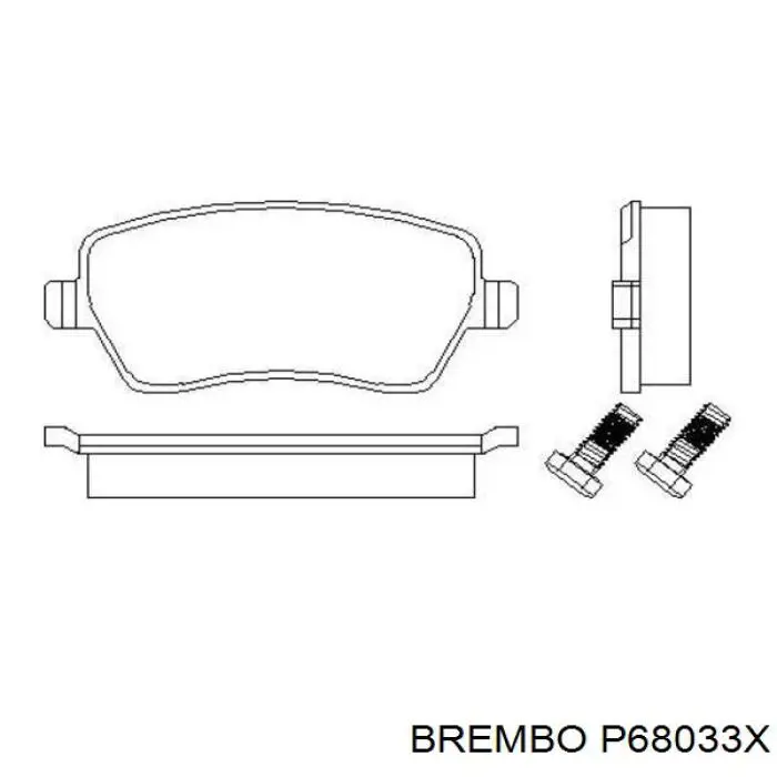 Передні тормозні колодки P68033X Brembo