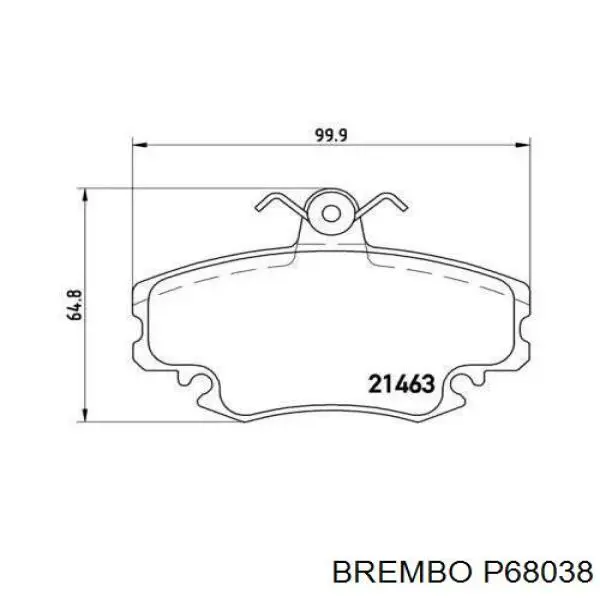 Гальмівні колодки Brembo P68038 ціна, від 18.50 USD