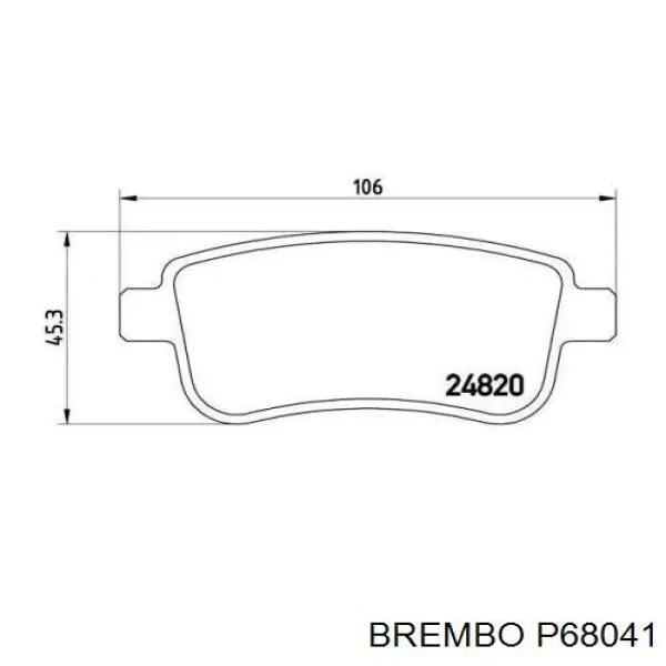 Купити P68041 Brembo Задні колодки