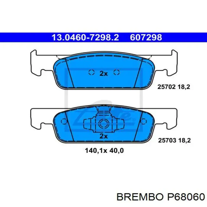 Передні тормозні колодки P68060 Brembo