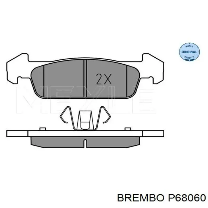 Купити P68060 Brembo Колодки гальмівні передні, дискові