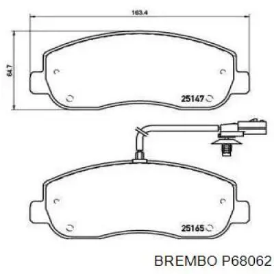 P68062 Brembo Передні гальмівні колодки