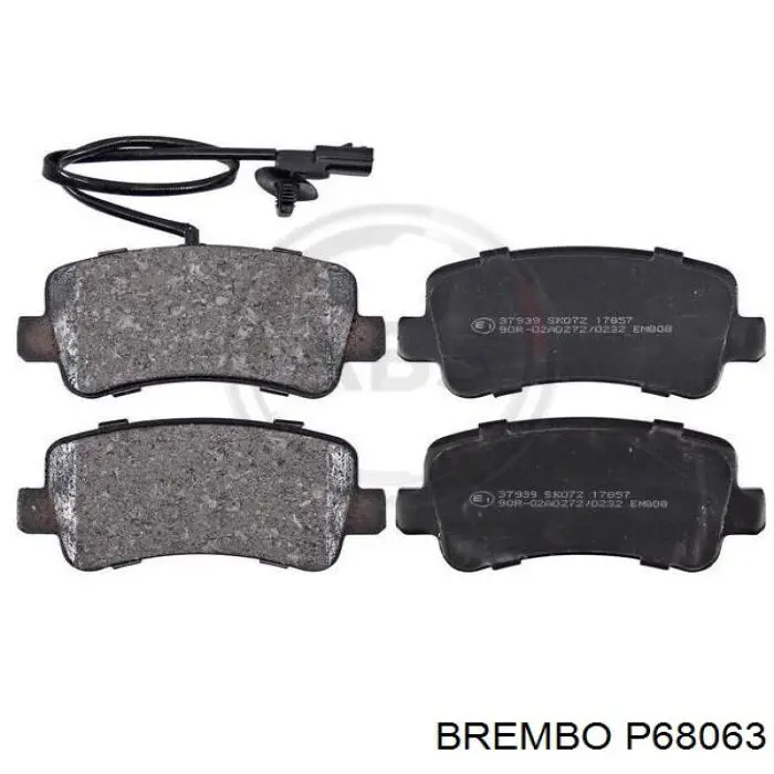 Купити P68063 Brembo Задні колодки