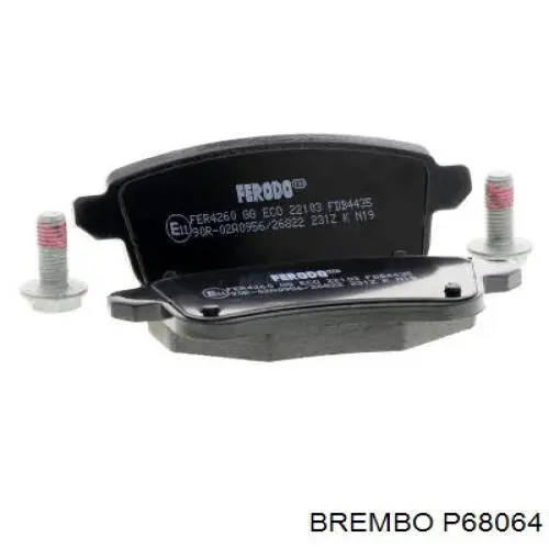 Задні гальмівні колодки P68064 Brembo