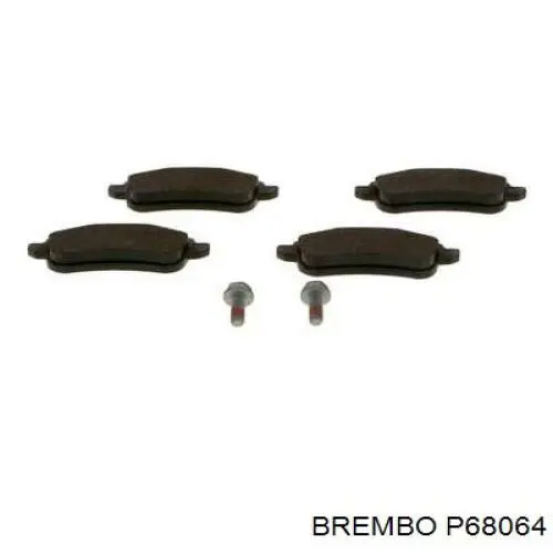 Купити P68064 Brembo Задні колодки