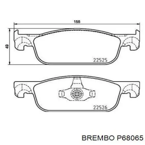 P68065 Brembo Передні гальмівні колодки